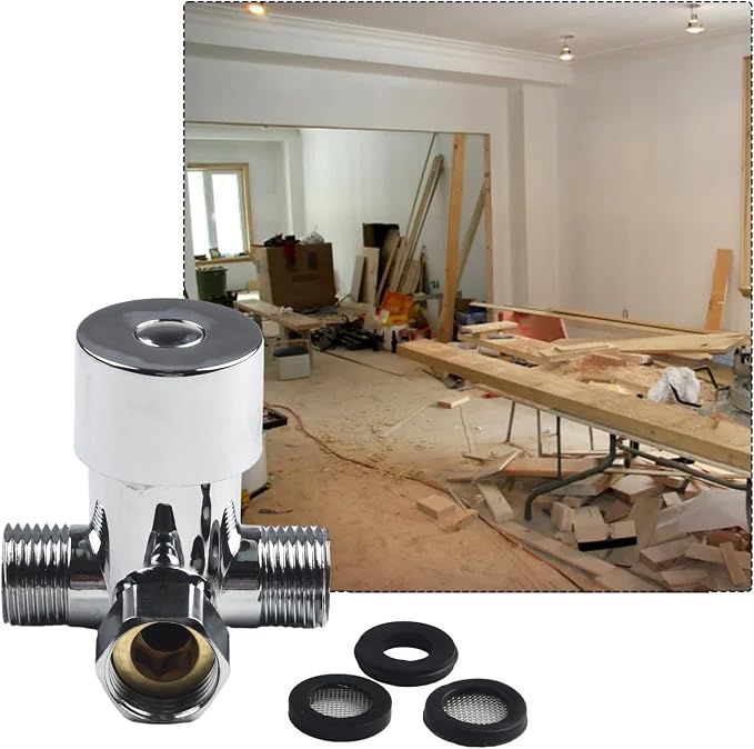 Thermostatic Mixing Valve G1/2 Brass Adjustable Hot and Cold Water Control - Image 6