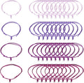 40Pcs Adjustable Braided Cord Colorful Waxed Thread Half Finished Bracelet with Jump Rings Knotting Bracelet Ropes for Wrist DIY Women Jewelry Friendship Bangle Decor 8.5-16cm Long-Purple