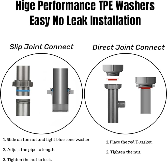 1-1/2" Double Bowl Kitchen Sink Drain Pipe Kit, Center Outlet Waste, - Image 5