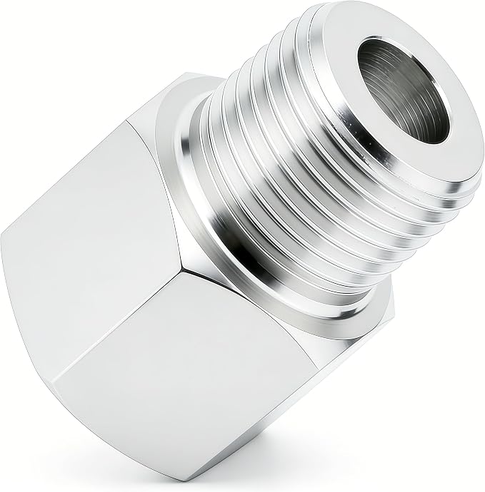 304 Stainless Steel M22*1.5 Female Thread x 1/2" NPT Male Adapter Metric by Unknown
