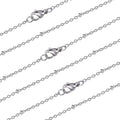 12 PCS Stainless Steel Satellite Chains Beaded Cable Chain Necklace Bulk for Jewelry Making (20 Inch(2mm))