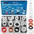 ZDBB 70 Pcs Plumbing Silicone Gasket Assortment Kit VMQ Silicone Washer by ZDBB