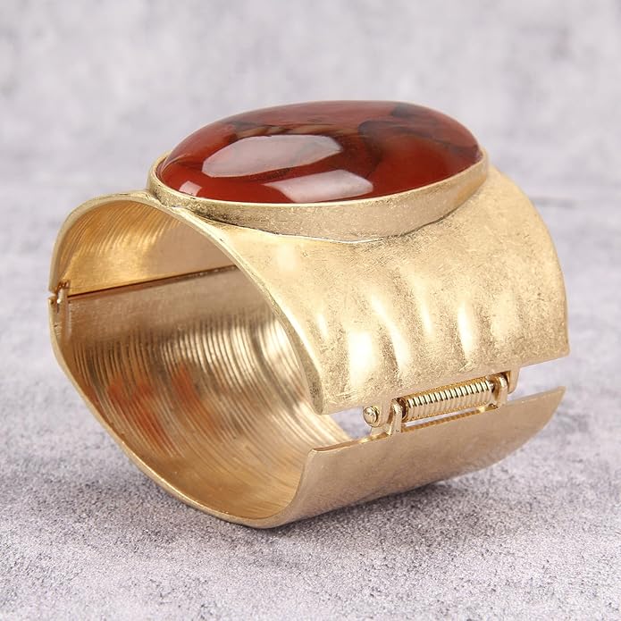 Gold Cuff Bracelet for Women Silver Beaded Bracelets Open Bangle Stackable Stretch Bead Bracelet Boho Jewelry Gifts for Wife Couple