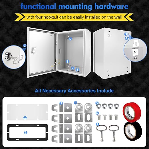 TOCRETOARE Outdoor Electrical Junction Box, Wall Mounted IP66 Waterproof & - Image 4
