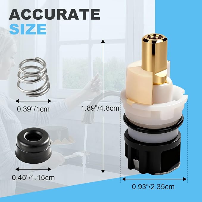 RP25513 Faucet Stem Replacement, Fits Delta 2 Handle Faucet Cartridge | 8pack - Image 3