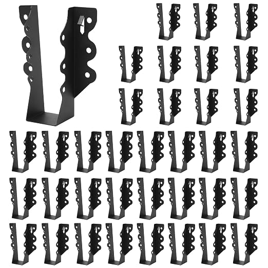 48 Pcs 2"x 6" Joist Hanger|Q235B Carbon Steel | Face Mount Joist by ICokin