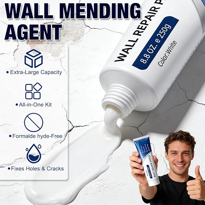 Drywal Repair Kit, 2 Pack Wall Mending Agent, Wall Surface Hole Quick | - Image 5
