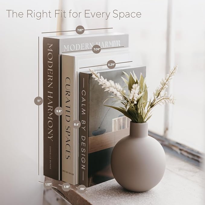 Modern Decorative Books Set of 3, Shelf or Entryway as Fall Decoration - Image 3