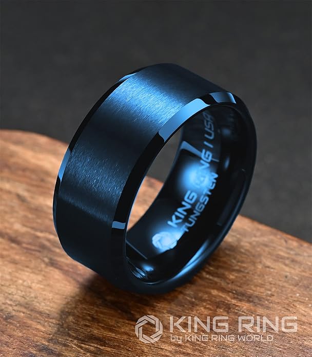 King Ring Tungsten 4/6/8/10mm Rings – Super Polished Matt Finish Tungsten Rings – Designed in USA
