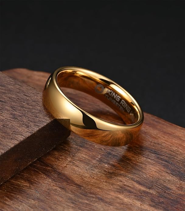 King Ring Tungsten 4/6/8mm Rings – Super Polished Finish Tungsten Bands – Designed in USA