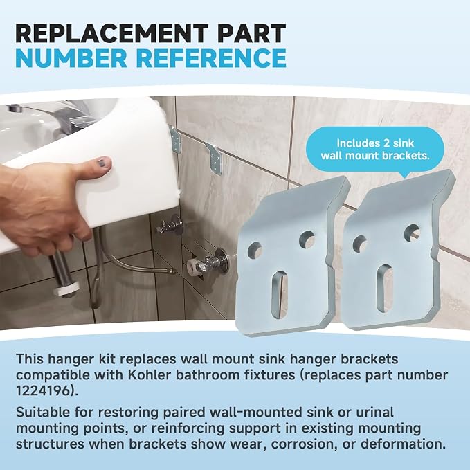 1224196 Wall Mount Sink Hanger Kit Compatible - Image 3