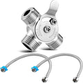 1 Pack 3/8 Inch Brass Manual Thermostatic Shower Water Mixing Valve | Hot and by Unknown