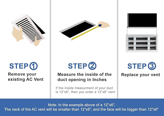 BUILDMART - 22x4 Modern AC Vent Cover - Decorative Black Air Vent - Standard - Image 7