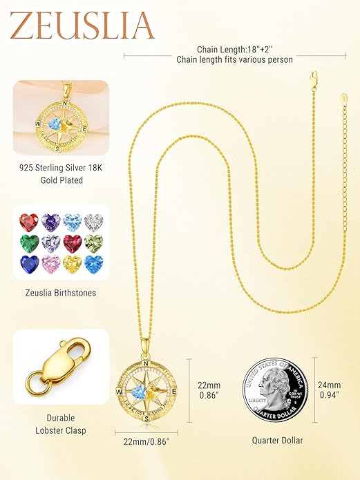 Valentine's Day Gifts for Wife 925 Sterling Silver Double Birthstone Pendant Necklaces I Love You for Always and Forever Necklace Anniversary Birthday Gifts for Wife Girlfriend Mom Her