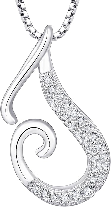 STARCHENIE Initial Necklace for Women 925 Sterling Silver Letter A-Z Pendant 26 Alphabet Jewelry
