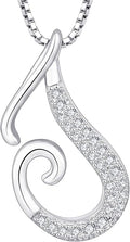 STARCHENIE Initial Necklace for Women 925 Sterling Silver Letter A-Z Pendant 26 Alphabet Jewelry