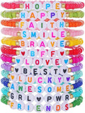 Friendship Bracelets Boho Stackable Bracelets for Women Surfer Heishi Clay Bead Bracelets Stretch Preppy Bracelets Colorful Boho Bracelets for Women