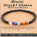 AD Beads Handmade Gemstone Stretch Elastic Bracelet Crystal Healing Reiki Nature's Beauty and Spiritual Essence Unisex