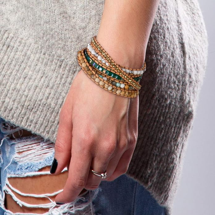 SPUNKYsoul New! Dazzling Handmade Leather Wrap Bracelet Collection