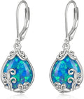 POPLYKE Celtic Filigree Teardrop Drop Dangle Earrings Sterling Silver Leverback Earrings Jewelry for Women