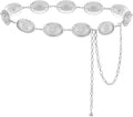 Women's Concho Chain Belt Western Cowgirl Metal Waist Chain Belt for Dress