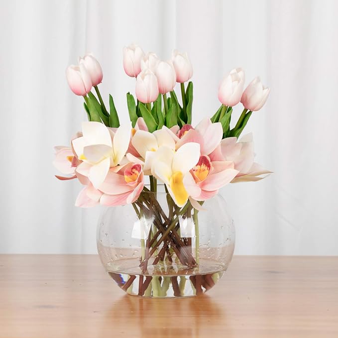 WGV Bowl Glass Vase, Diameter 6", Height 5", Open Width 4", 1 Piece - Image 4