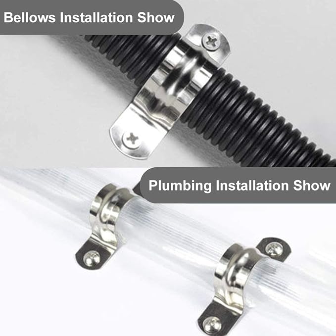 20 Pcs 1.5inch Rigid Pipe Strap, Two Hole Stainless Steel Strap U Bracket - Image 7