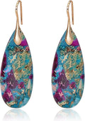 Natural Stone Earrings Waterdrop Stone Dangle Earrings for Women