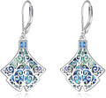 Abalone Shell Dangle Drop Earrings for Women 925 Sterling Silver Filigree Bohemian Earrings Jewelry Gift