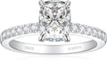 Elspeth 925 Sterling Silver Engagement Ring for Women Oval/Radiant/Pear/Princess/RoundCut Cubic Zirconia Promise Ring Size 4-10