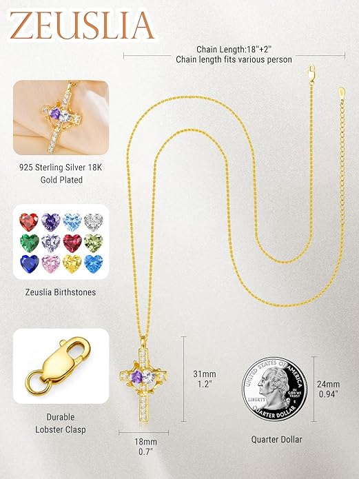Valentine's Day Gifts for Wife 925 Sterling Silver Double Birthstone Pendant Necklaces I Love You for Always and Forever Necklace Anniversary Birthday Gifts for Wife Girlfriend Mom Her