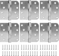 6 Pack Ball Bearing Door Hinges, 4 Inch x 4 Inch Heavy Duty Stainless Steel by LITLANDSTAR