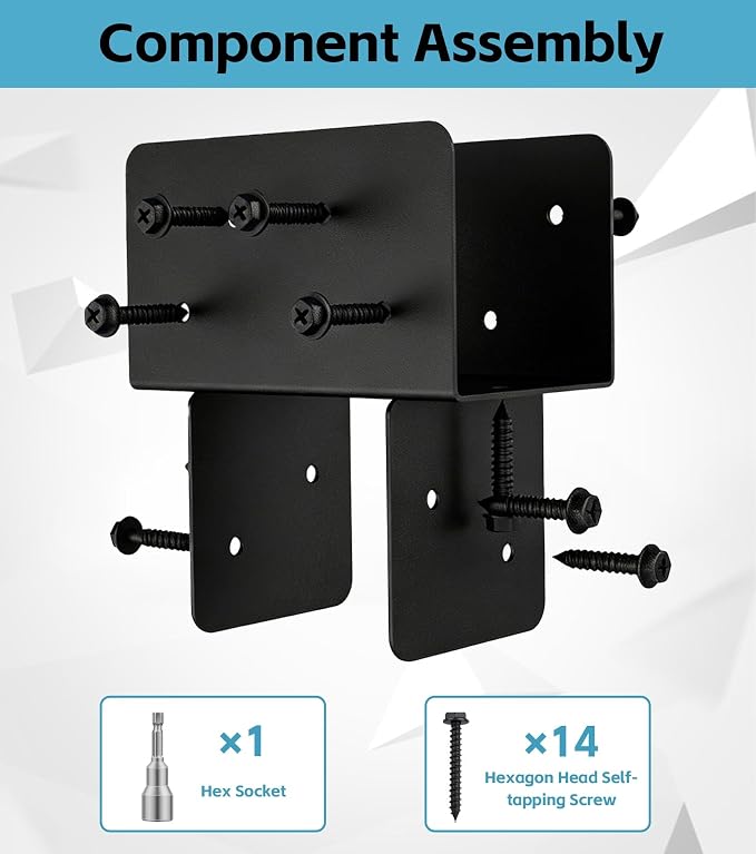 2 Pack 4x4/4x6 Heavy-Duty Post Bracket - Image 5