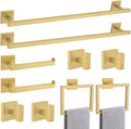 TQKAG Brushed Gold Bathroom Hardware Accessories Set 10 Pieces, 23.6" SUS304 by TQKAG