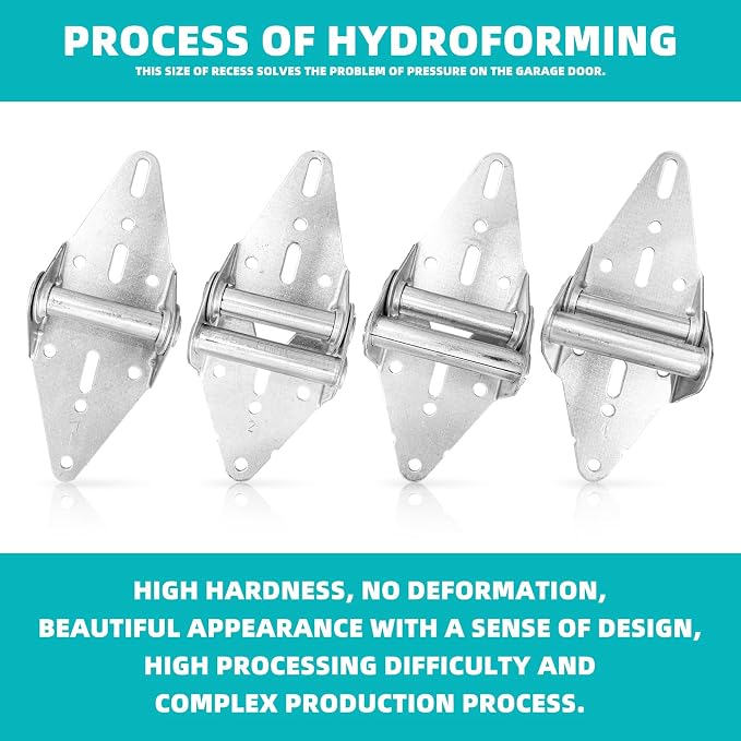 8 Pcs Garage Door Hinges #1#2#3#4 | Heavy Duty Steel, Galvanized Finish - Image 5