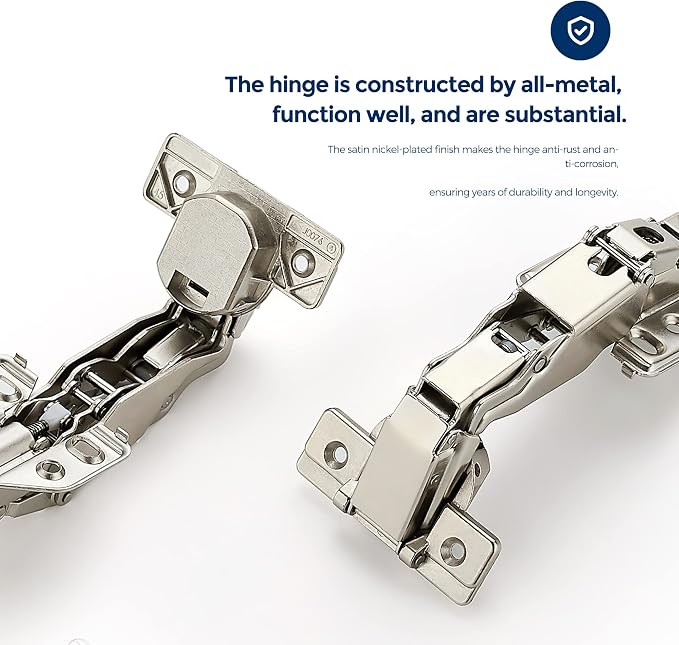 Ravinte Kitchen Cabinet Hinges, 165 Degree Door Hinges, 2 Pairs 4 Pack | - Image 5