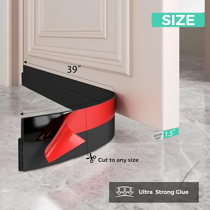Hojoy Under Door Draft Stopper, Door Weather Stripping Door Seal, 6 Pack | - Image 4
