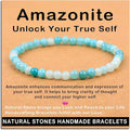 AD Beads Handmade Gemstone Stretch Elastic Bracelet Crystal Healing Reiki Nature's Beauty and Spiritual Essence Unisex