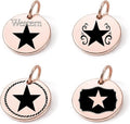 SM Design Western Charm Set of 4 – Stainless Steel Western Charms for Bracelets & Necklaces – Cowgirl, Ranch & Country Style Jewelry Charms – Western Gift for Women & Moms