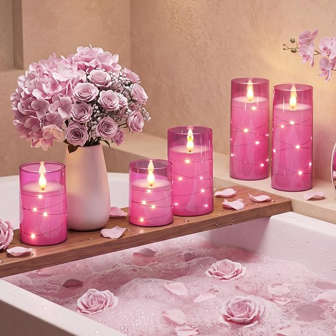Homemory Flickering Flameless Candles, Christmas & Indoor Holiday Home Decor - Image 3