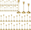 48PCS Brass Gold Taper Candle Holders Set, Centerpiece, Festive Mantel by Unknown