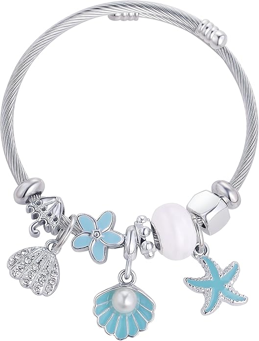 Charm Bracelets for Girls Cute Cartoon Friendship Bracelets Adjustable Bangle Gifts for Girls DIY Jewelry