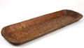 Decorative Bowl Home Decor Approx 12x40 Inch, Long Hand Carved Spanish Oak | by MainEventUSA