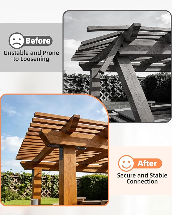 Heavy Duty L Brackets, 5x5 Inch, 300 LBS, 8 Pack | Carbon Steel, Rust Resistant - Image 7
