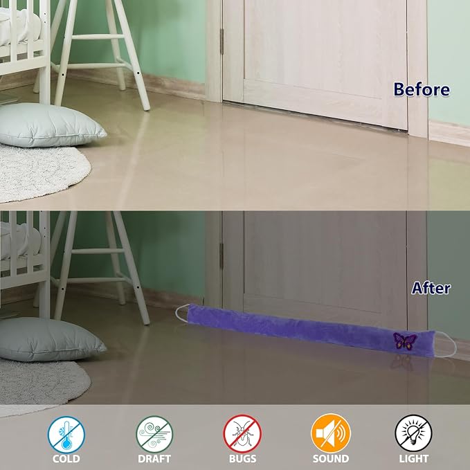 Decorative Weighted Under Door Draft Stopper 36 Inch, Heavy Duty Door Draft - Image 3