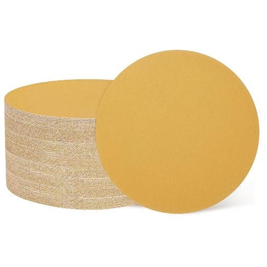 HARFINGTON 100 Pcs 5 Inch Sanding Discs 220 Grit Yellow Aluminum Oxide | Hook by HARFINGTON