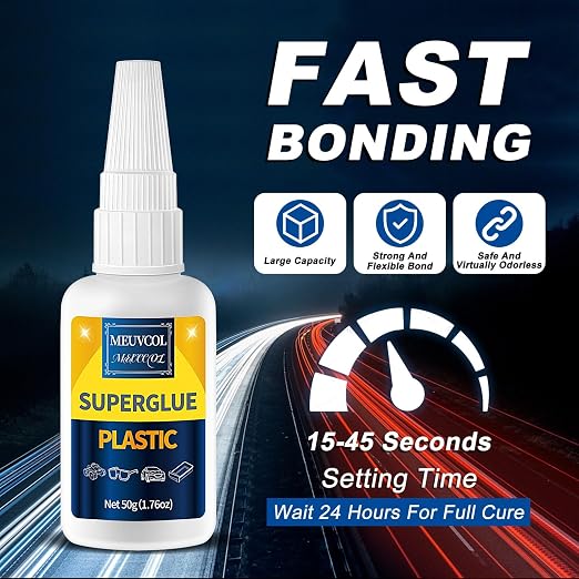 Super Glue for Plastic 100g, Plastic Glue for Legos, 3D Printing Repair & - Image 5