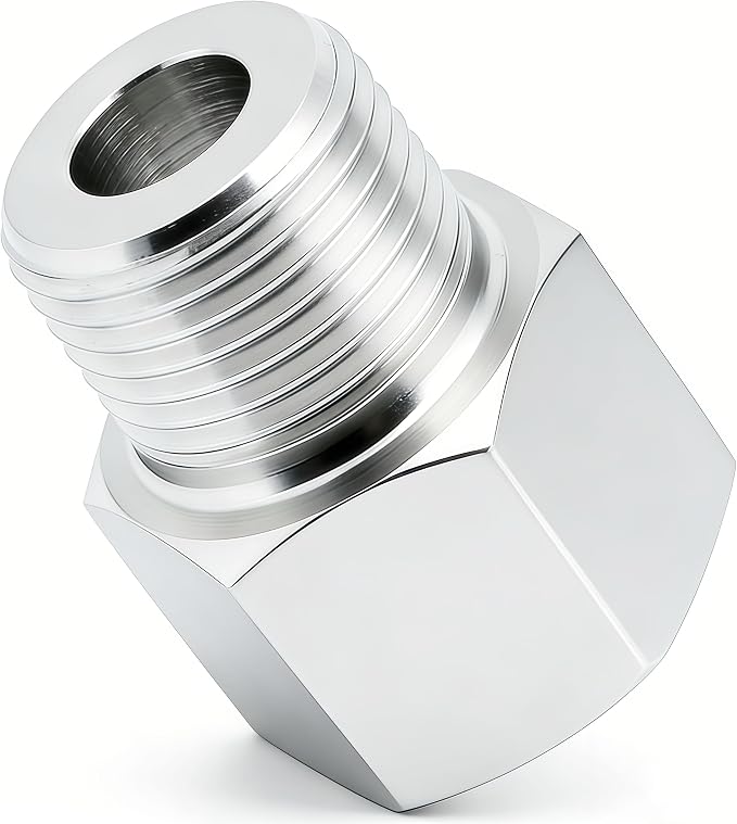 304 Stainless Steel M20*1.5 Female Thread x 1/2" NPT Male Adapter Metric - Image 4