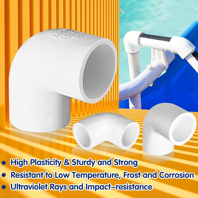 4Pcs 1-1/4'' PVC 90 Degree Elbow, 2-Way Right Angle Adapter Fittings, Corner - Image 7