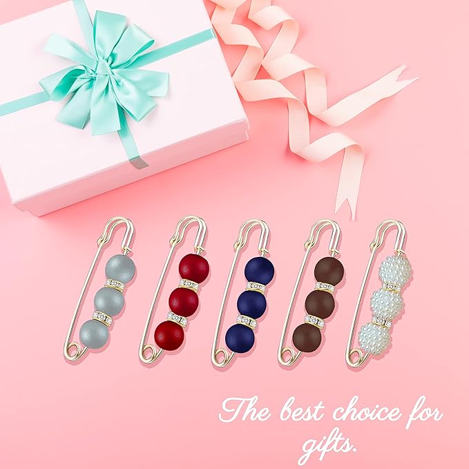 Fashion Pearl Brooch, Sweater Shawl Pearl Pin, Elegant and Fashionable, Enhance your Temperament, Suitable for a Variety of Occasions to Wear (Mixed color)